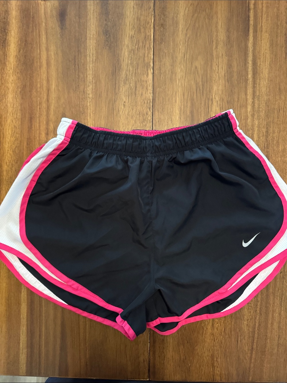 Nike Black Shorts with Pink and White Trim